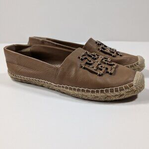 Great condition Tory Burch Ines Espadrille flat in tan leather -women's size 6.5